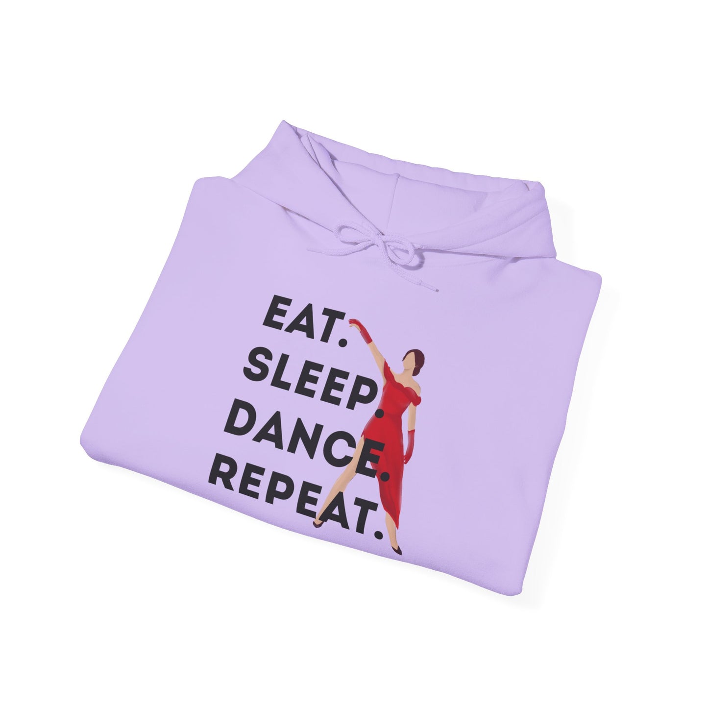 "Eat Sleep Dance Repeat" Unisex Dance Hoodie – Bold Graphic Sweatshirt for Dancers