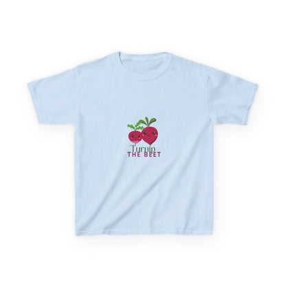 "Turnip the Beet" Youth Short Sleeve Tee – Cute Veggie Graphic Dance Pun Shirt for Kids