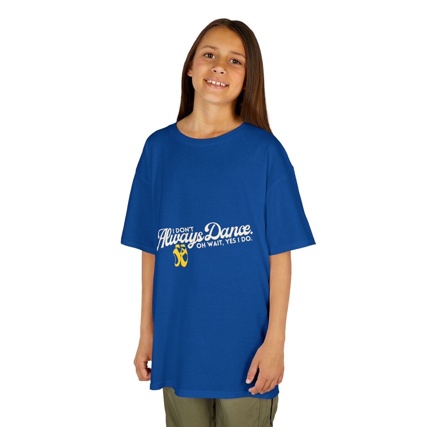 "I Don’t Always Dance.Oh Wait, Yes I Do." Youth Short Sleeve Tee – Bold Text Graphic Dance Shirt for Kids and Young Performers