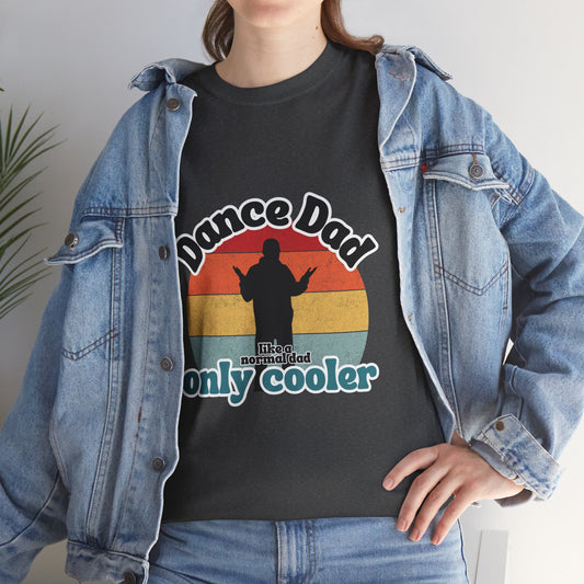 "Dance Dad" Unisex Heavy Cotton Tee – Funny Retro Dance Shirt for Cool Dads