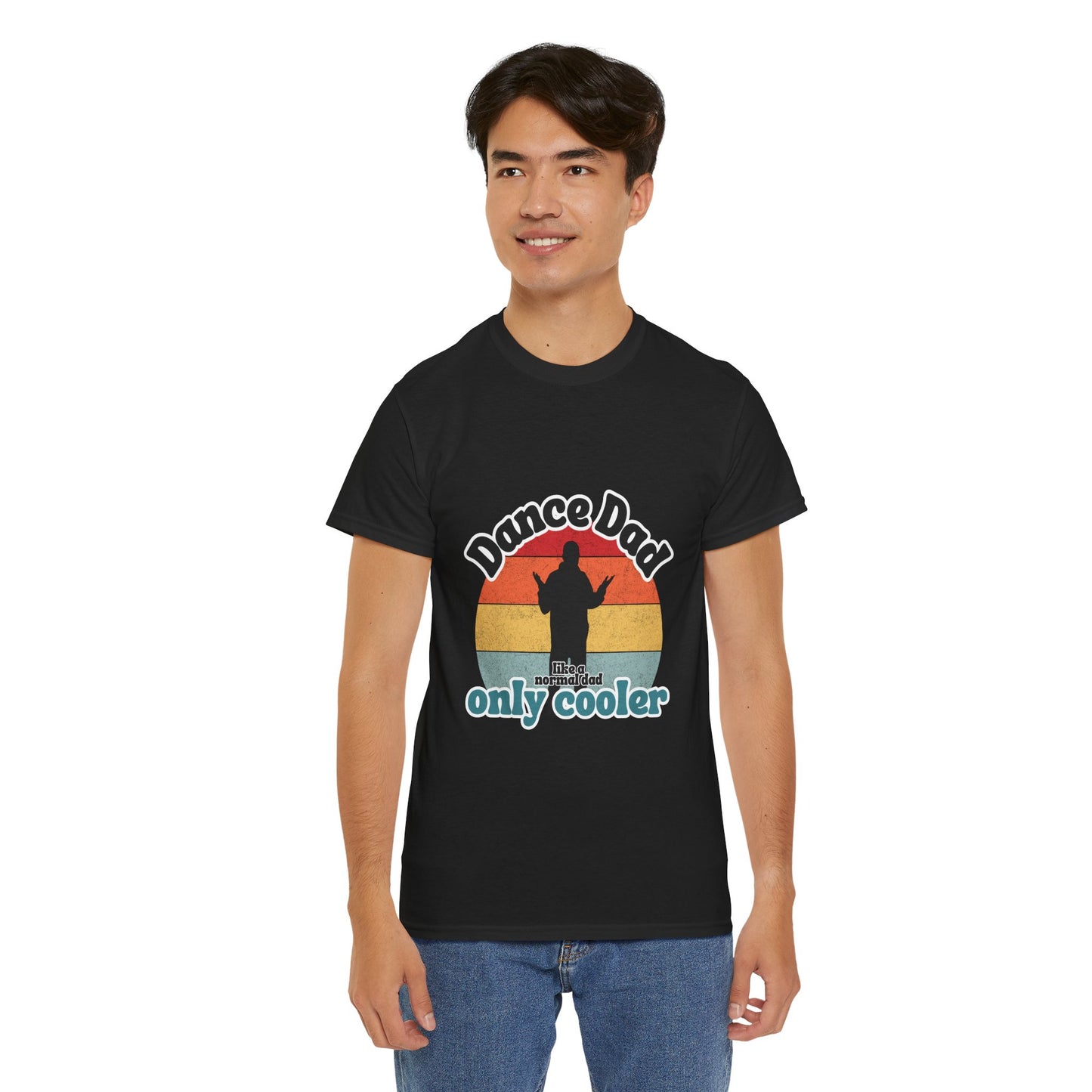 "Dance Dad" Unisex Heavy Cotton Tee – Funny Retro Dance Shirt for Cool Dads