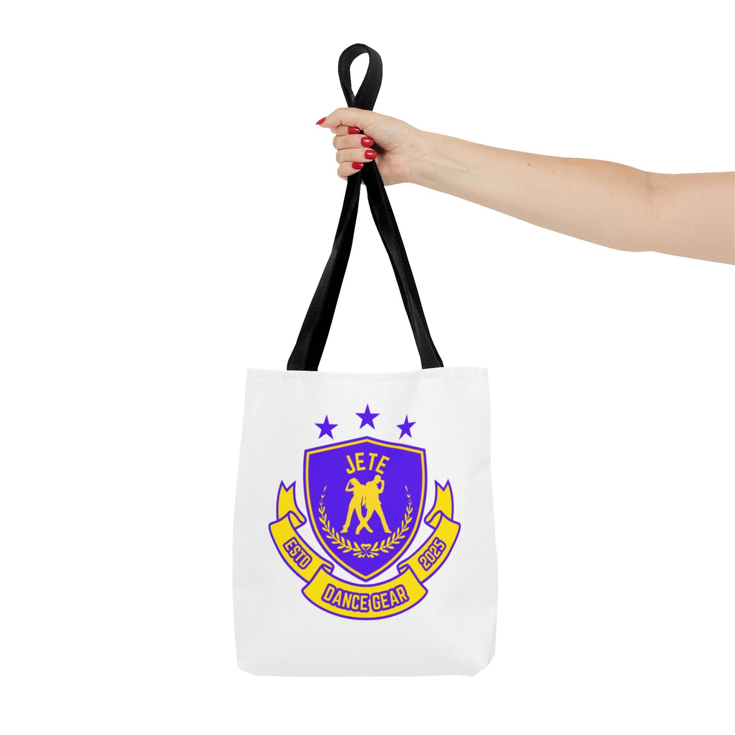 "Jeté Dance Gear Estd 2025" Canvas Tote Bag – Collegiate-Inspired Dancer Tote for Rehearsals, Classes & Everyday Style