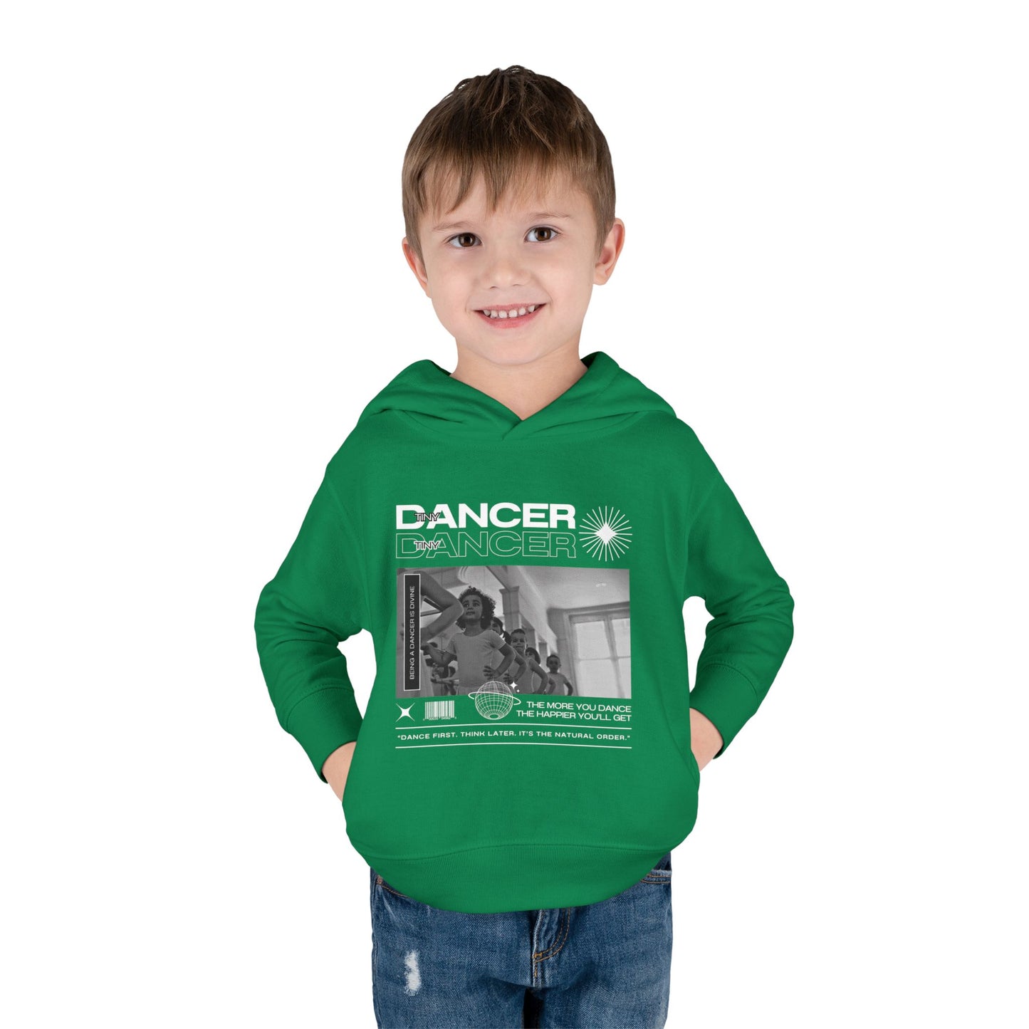 “Tiny Dancer” Toddler Pullover Hoodie – Streetwear-Inspired Ballet Class Graphic Sweatshirt for Kids