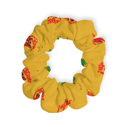 “What's a Pepper's Favorite Dance? Salsa!” Scrunchie – Funny Dance Pun Hair Accessory with Cute Pepper Graphic