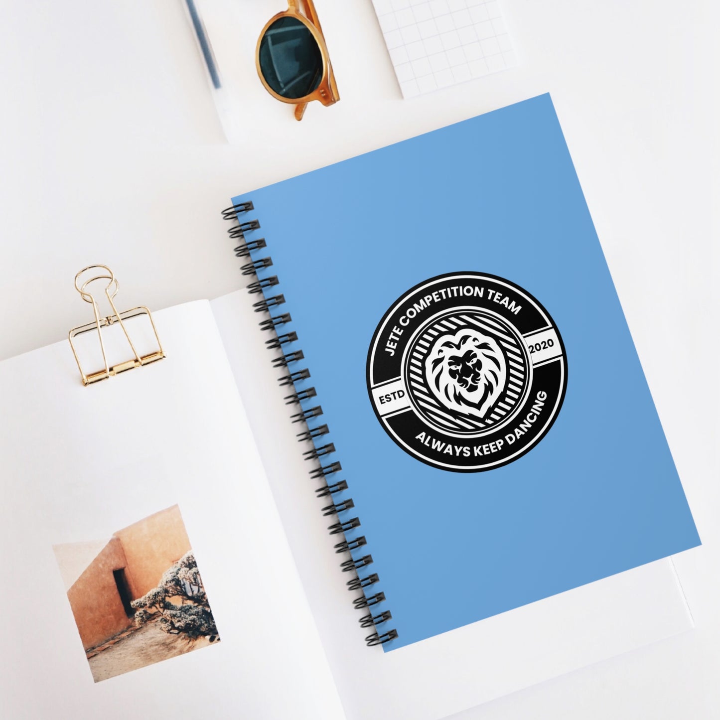 "Jeté Competition Team – Always Keep Dancing" Spiral Notebook – Collegiate Dance Journal for Competitive Dancers & Dance Teams