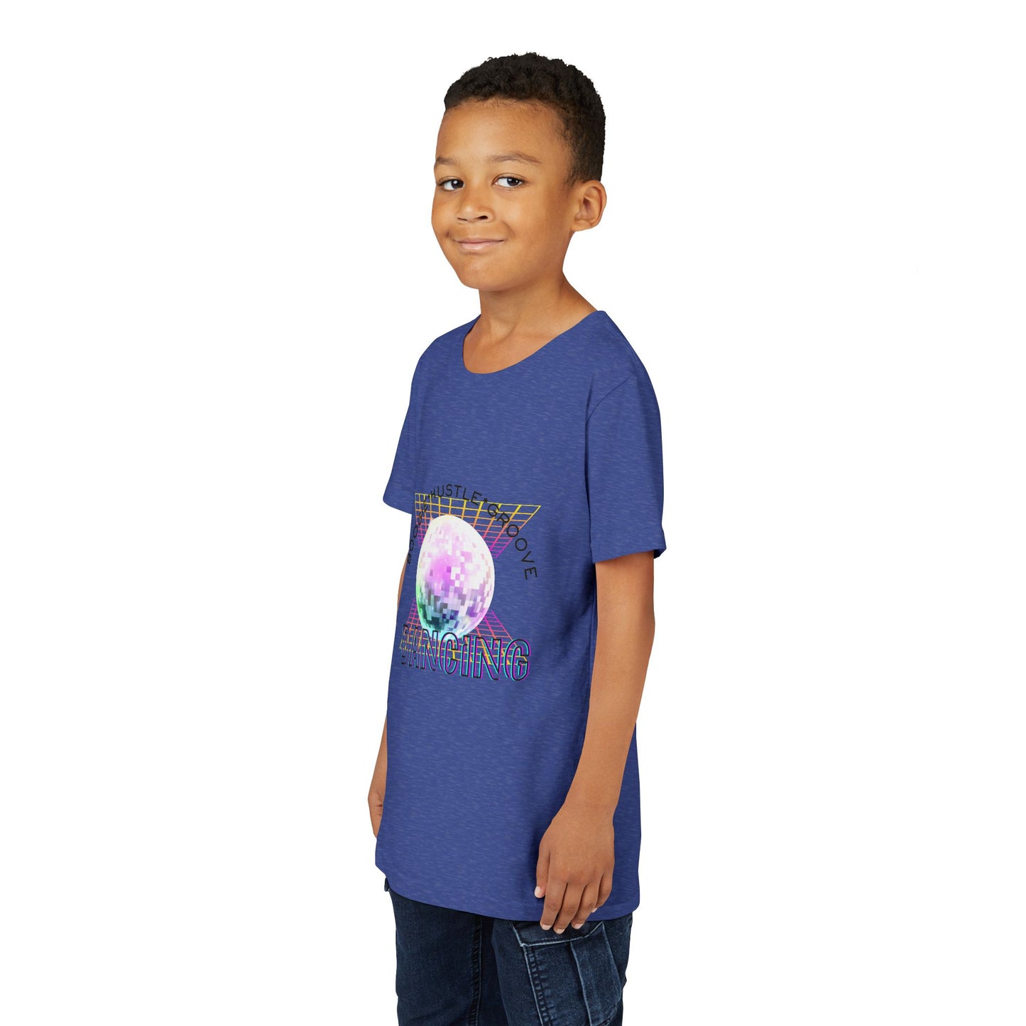 "Boogie, Hustle, Groove - Dancing" Streetwear Dance Graphic – Youth Short Sleeve Tee