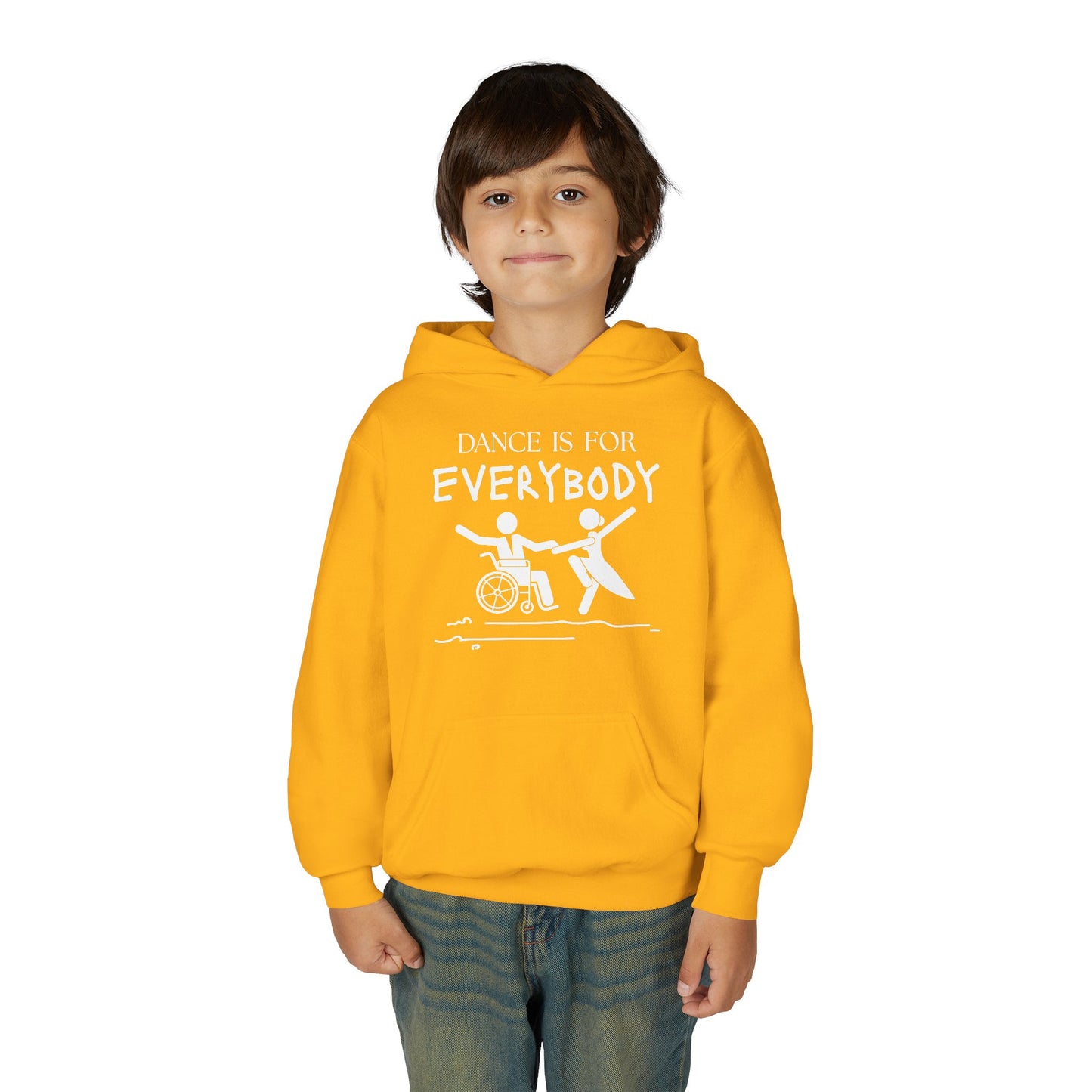 “Dance Is for Everybody” Unisex Youth Hoodie – Inclusive Dance Hoodie for Kids & Teens, Personalized with Name or Studio