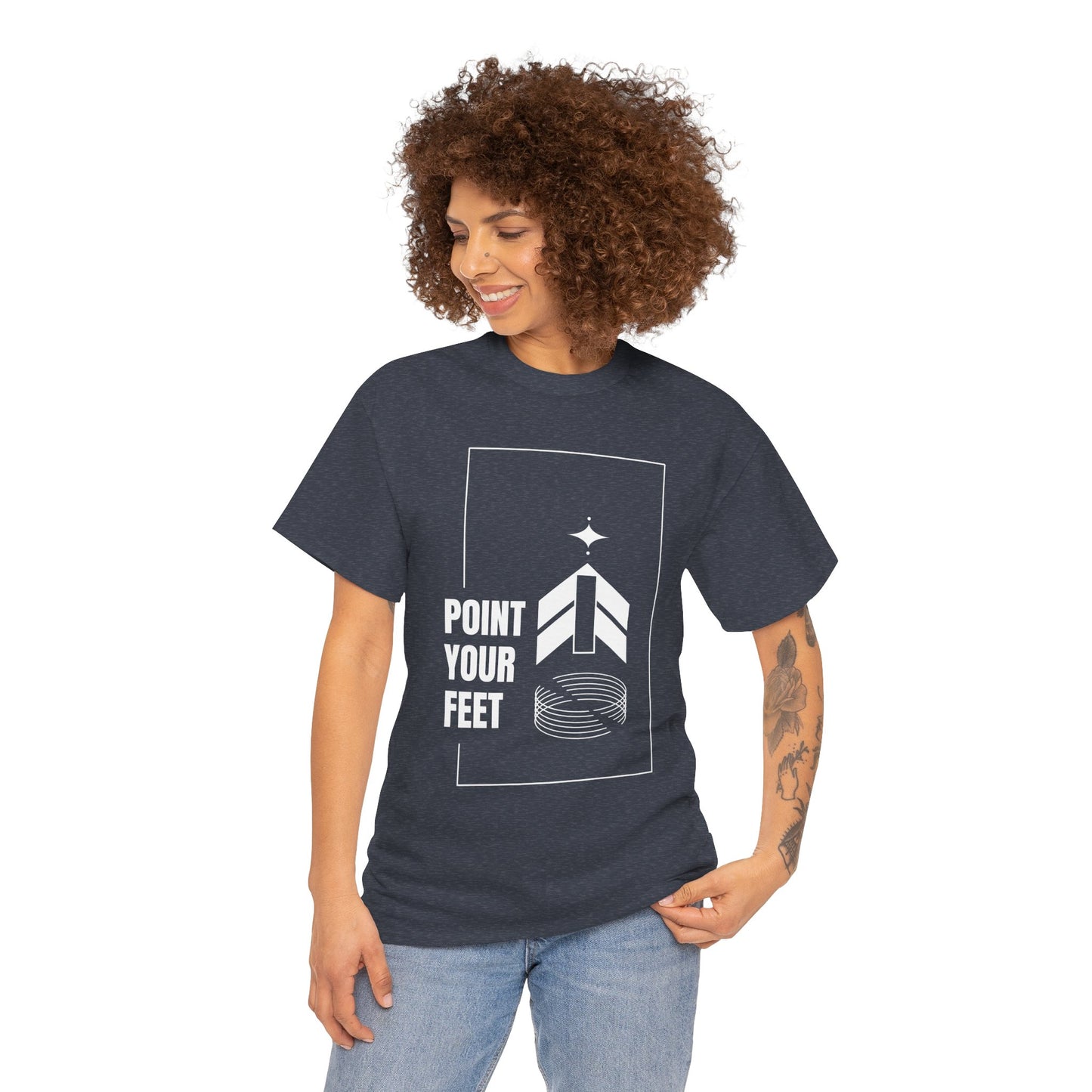 "Point Your Feet" Streetwear Dance Tee – Unisex Heavy Cotton Ballet-Inspired T-Shirt for Dancers