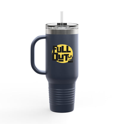 "Full Out" 40oz Insulated Travel Mug – Bold Streetwear Dance Tumbler for Dancers on the Go