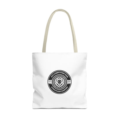 "Jeté Competition Team, Always Keep Dancing" Canvas Tote Bag – Collegiate Dance Team Logo | Reusable Dance Bag for Dancers, Rehearsals & Competitions