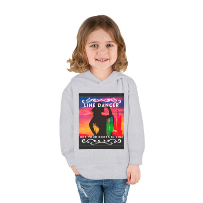 "Line Dancer, Get Your Boots in Line" Streetwear Dance Graphic – Toddler Pullover Hoodie