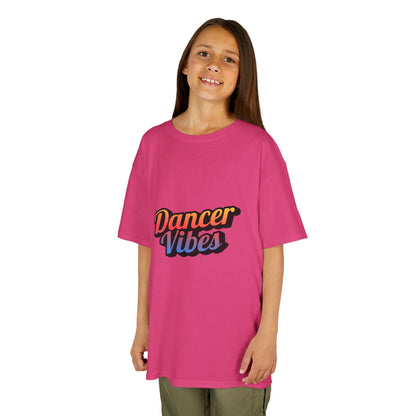 “Dancer Vibes” Colorful Graphic Tee for Kids | Dance-Themed Short Sleeve Shirt - Youth Dance T-Shirt