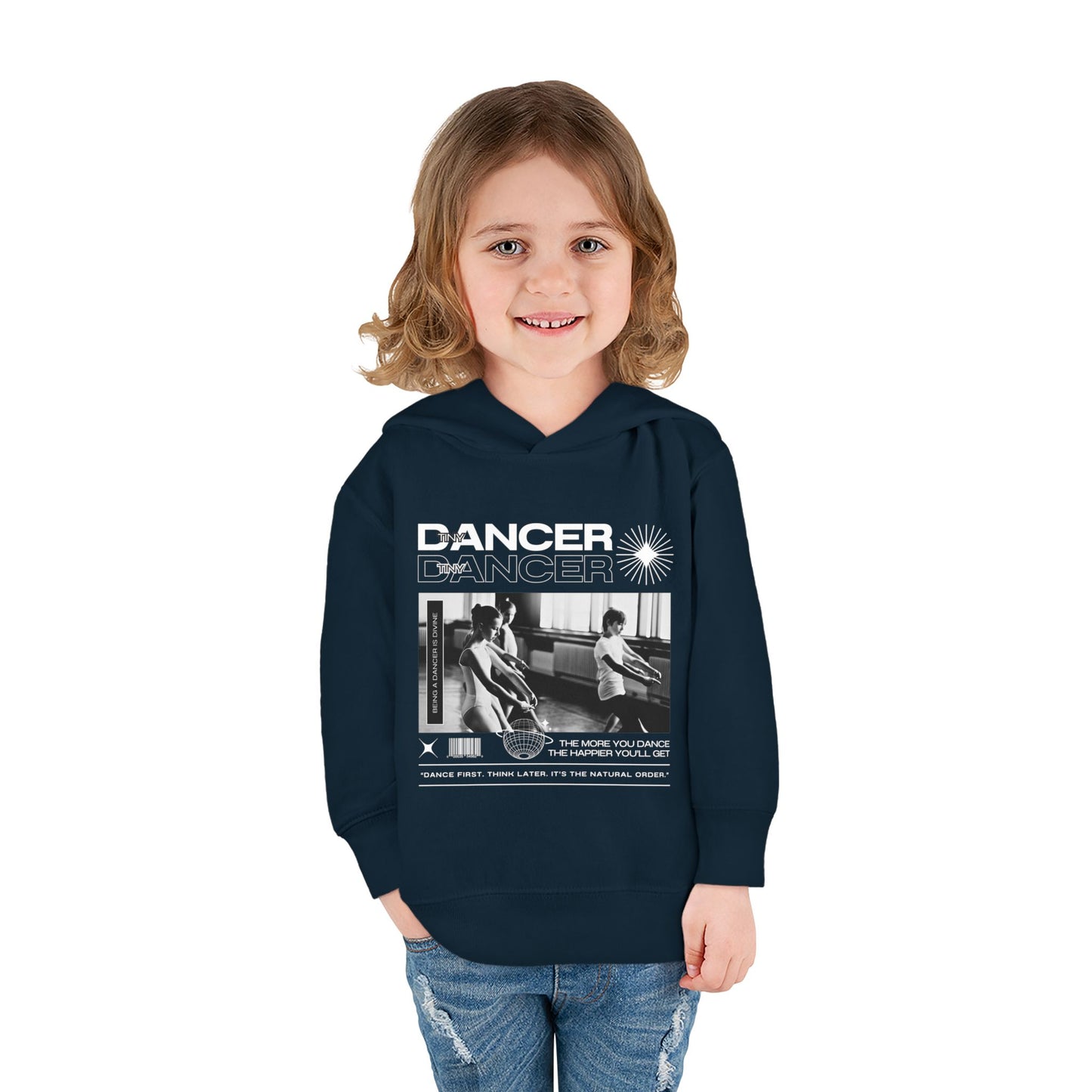 “Dancer” Toddler Pullover Hoodie – Streetwear-Inspired Ballet Class Graphic Sweatshirt for Kids”