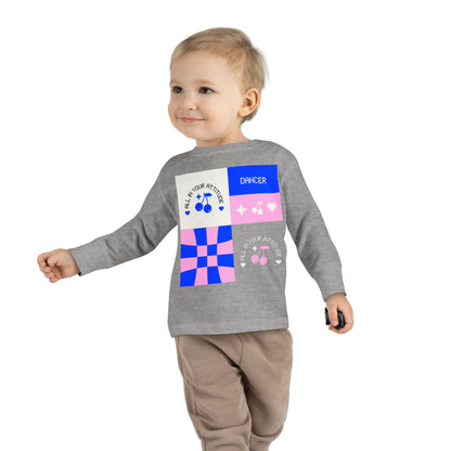 "Dancer – All in Your Attitude" Toddler Dance T-Shirt – Retro Graphic Long Sleeve Tee for Kids