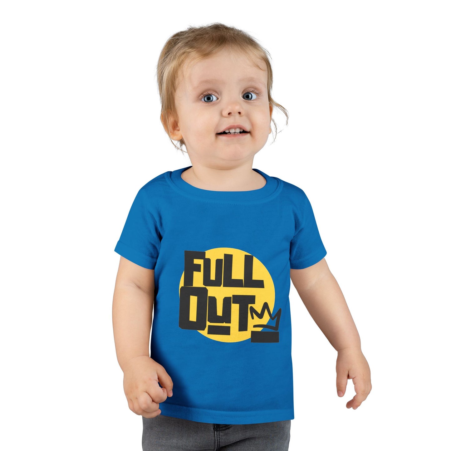 "Full Out" Toddler Dance T-Shirt – Bold Streetwear-Inspired Graphic Short Sleeve Tee for Kids