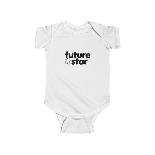 "Future Star” Infant Short Sleeve Bodysuit - Cute Danced-Themed Baby One-Piece for Little Performers and Rising Stars