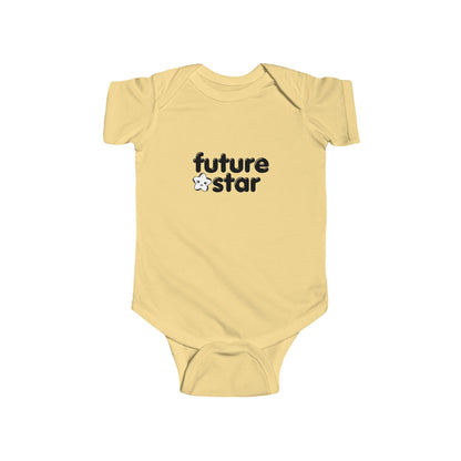 "Future Star” Infant Short Sleeve Bodysuit - Cute Danced-Themed Baby One-Piece for Little Performers and Rising Stars