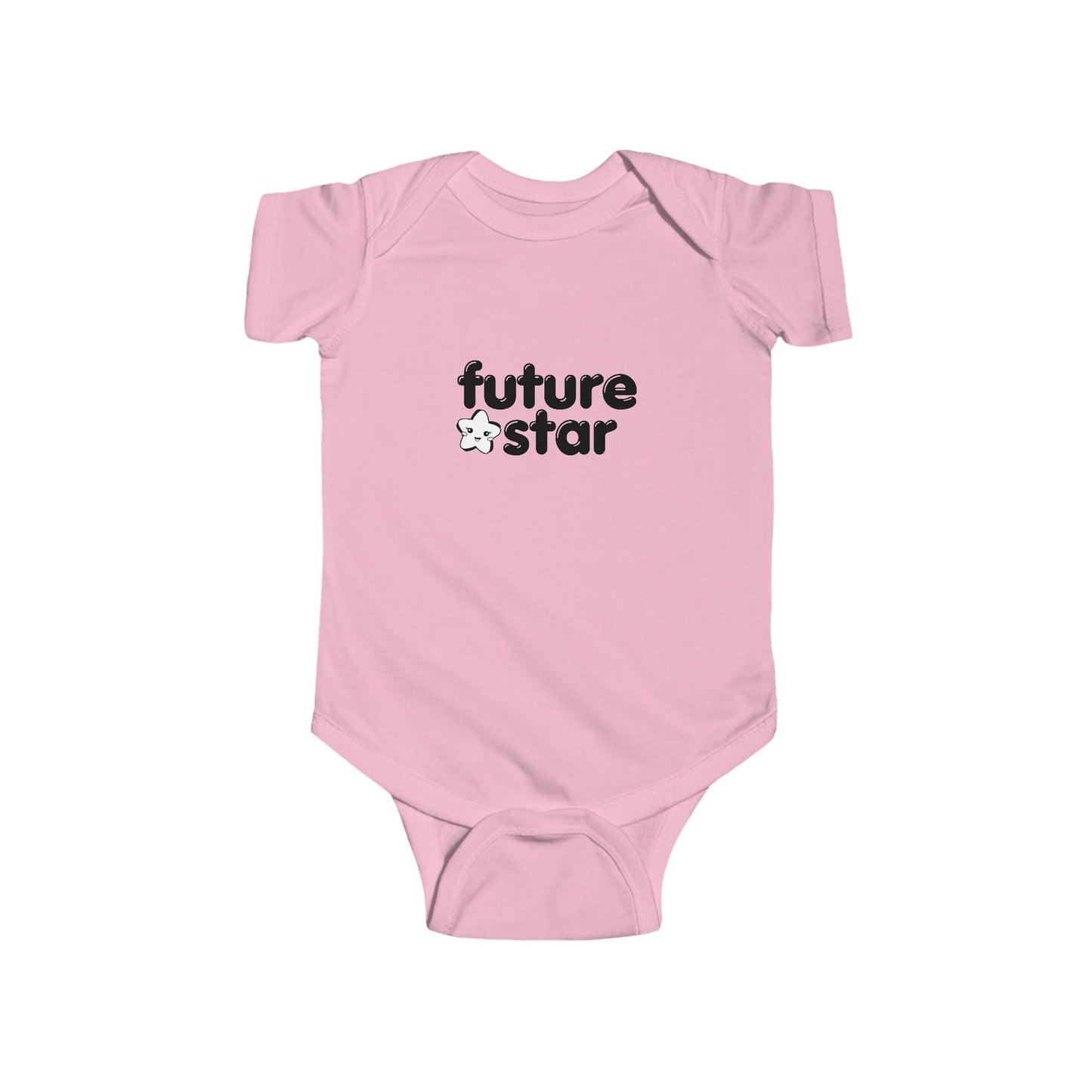 "Future Star” Infant Short Sleeve Bodysuit - Cute Danced-Themed Baby One-Piece for Little Performers and Rising Stars
