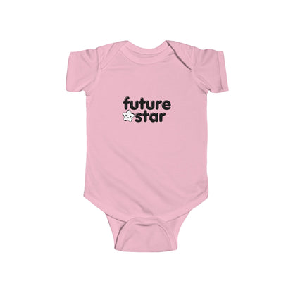"Future Star” Infant Short Sleeve Bodysuit - Cute Danced-Themed Baby One-Piece for Little Performers and Rising Stars