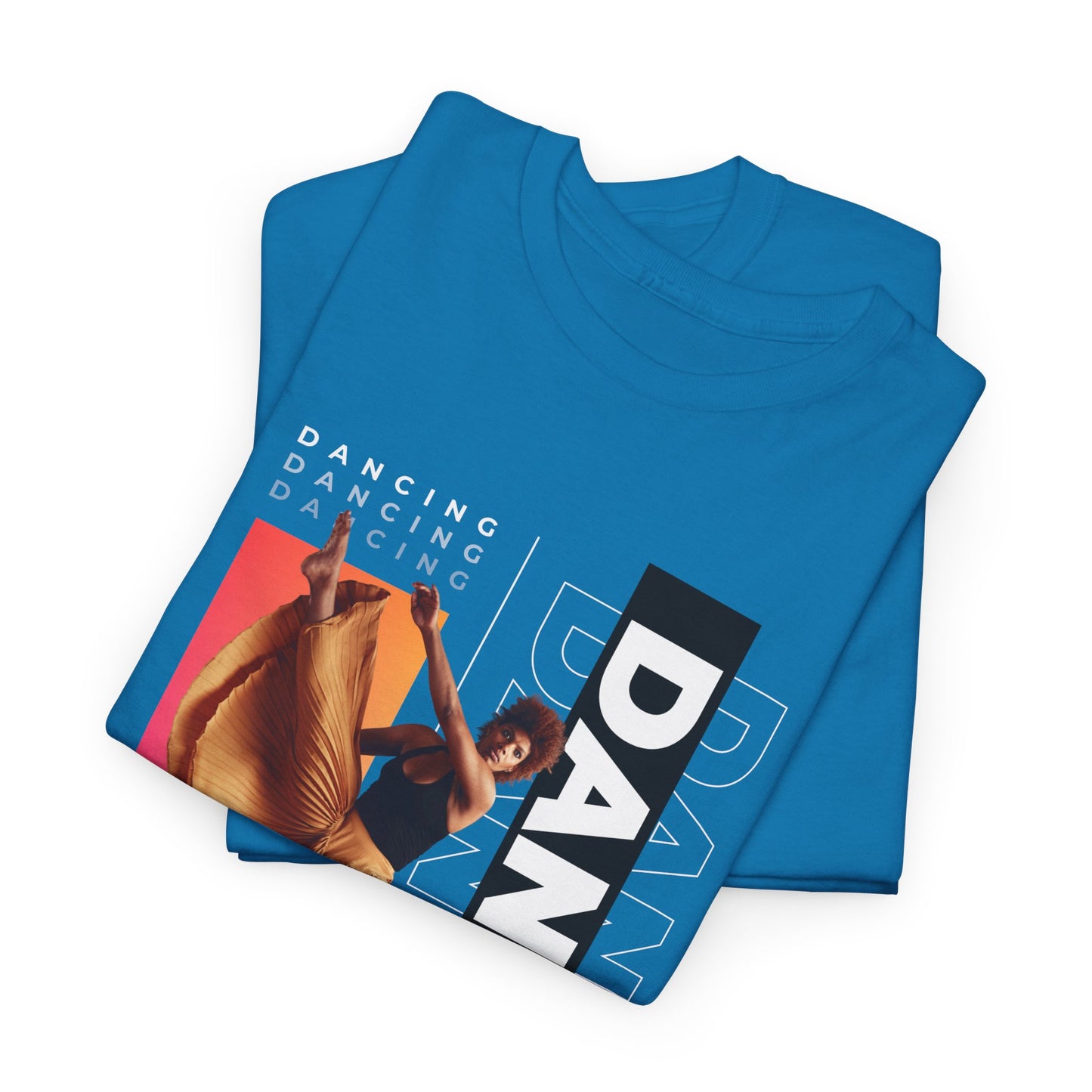 “Dancing” Streetwear-Inspired Female Dancer Unisex Heavy Cotton Tee – Urban Dance Graphic T-Shirt for Performers and Dance Lovers