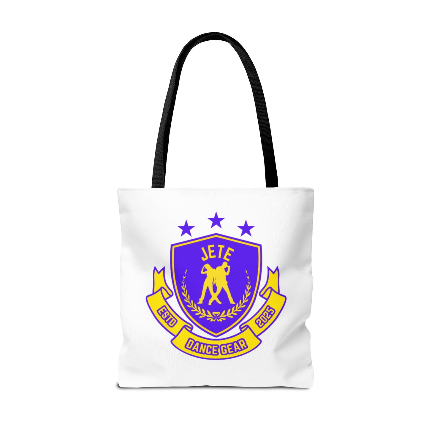 "Jeté Dance Gear Estd 2025" Canvas Tote Bag – Collegiate-Inspired Dancer Tote for Rehearsals, Classes & Everyday Style