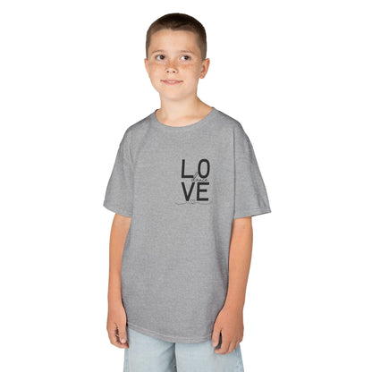 "LOVE Dance" Youth Short Sleeve Tee – Script Letter Graphic Dance Lover T-Shirt