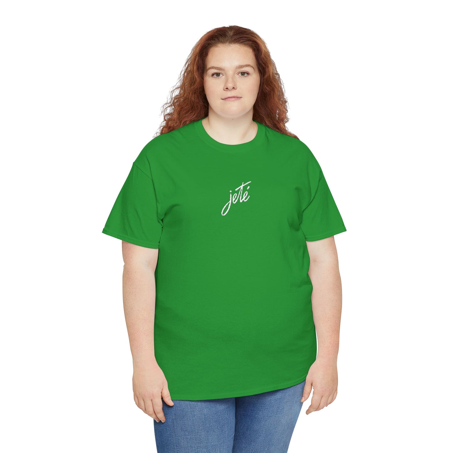“Jeté” Official Embroidered Logo -Classic Dance Tee for Ballet & Dance Enthusiasts | Unisex Heavy Cotton™ T-Shirt