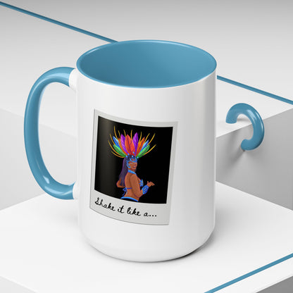 "Shake It Like a..." Accent Coffee Mug – Fun Dance Quote Ceramic Mug for Dancers and Music Lovers