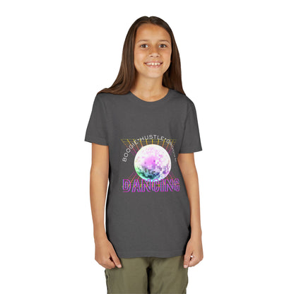 "Boogie, Hustle, Groove - Dancing" Streetwear Dance Graphic – Youth Short Sleeve Tee