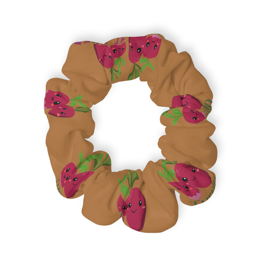 "Turnip the Beet” Scrunchie – Funny Dance Pun Hair Accessory with Cute Pepper Graphic