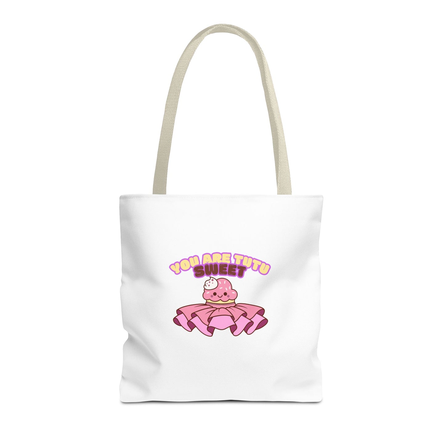 "You Are Tutu Sweet" Kawaii Cupcake Dance Tote Bag – Cute Canvas Bag for Dancers, Dance Moms & Ballet Lovers | Dance Gift Idea