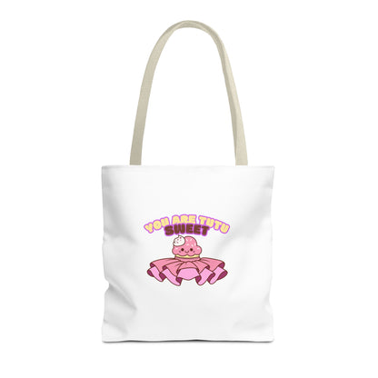"You Are Tutu Sweet" Kawaii Cupcake Dance Tote Bag – Cute Canvas Bag for Dancers, Dance Moms & Ballet Lovers | Dance Gift Idea