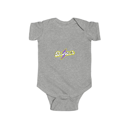 "I Can't. I Have Dance." Infant Short Sleeve Bodysuit – Retro 80's Emoji Dance Graphic Baby Outfit for Future Performers