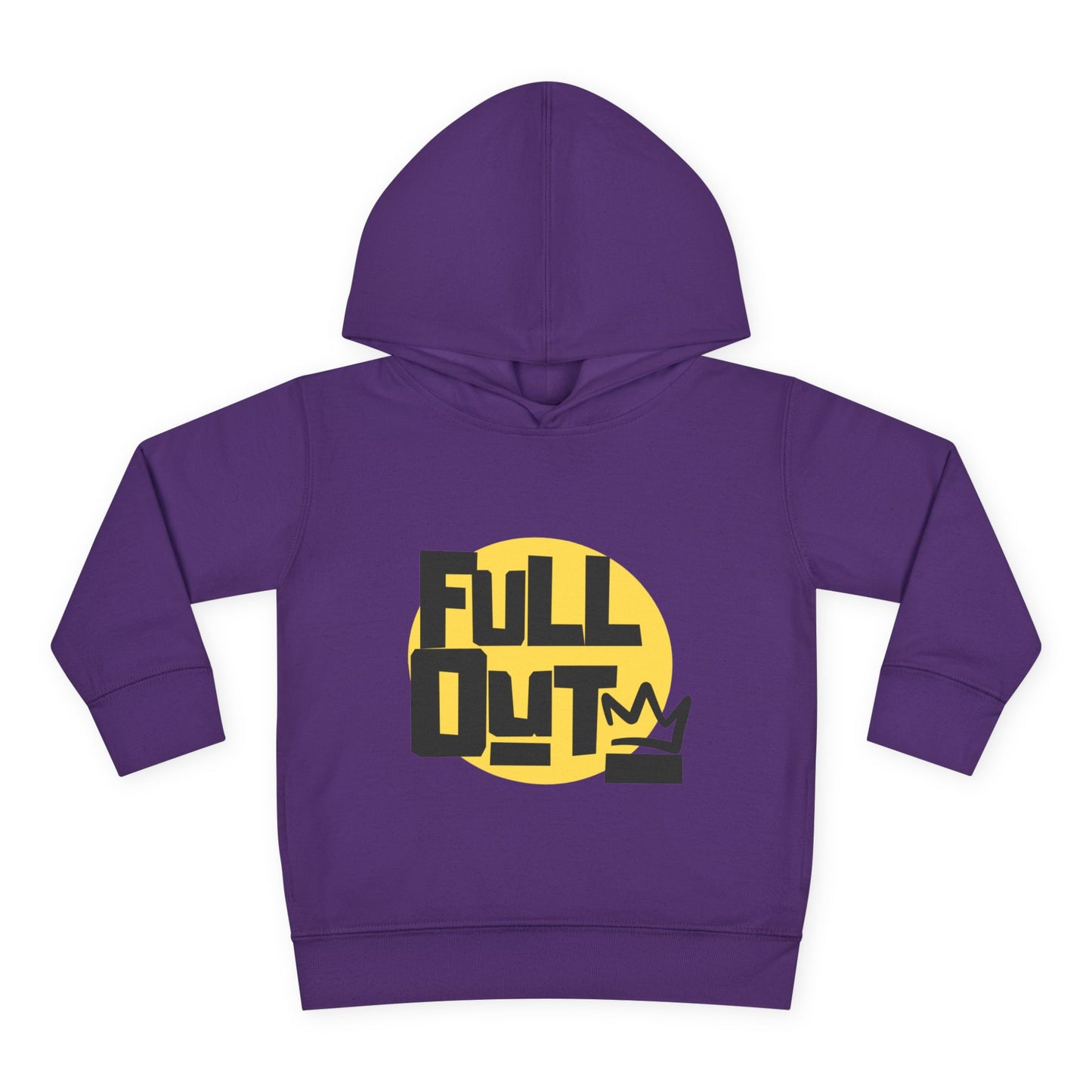 "Full Out" Toddler Pullover Hoodie – Bold Streetwear-Inspired Dance Graphic Fleece Sweatshirt for Kids