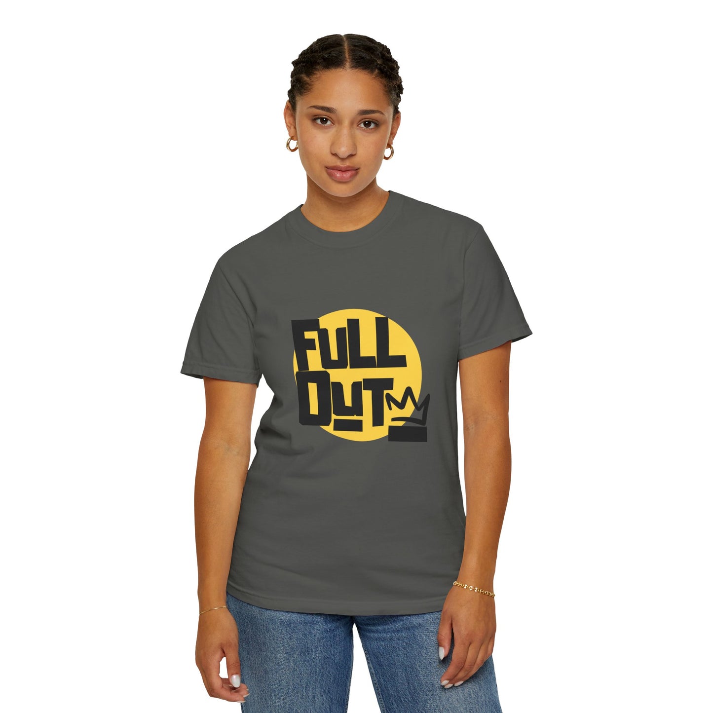 "Full Out" Unisex Garment-Dyed T-Shirt – Bold Streetwear-Inspired Dance Graphic Tee – Performance Shirt for Dancers & Hip Hop Enthusiasts