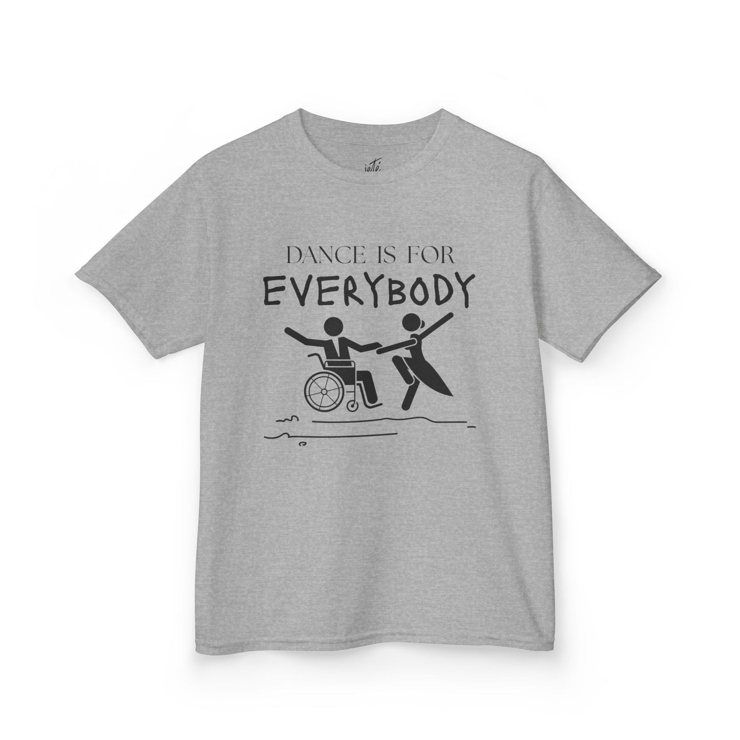 “Dance Is for Everybody” Youth Short Sleeve Tee – Inclusive Dance T-Shirt for Kids & Teens, Personalized with Name or Studio