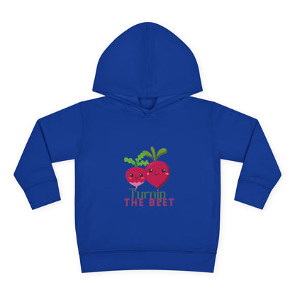 "Turnip the Beet "Toddler Pullover Hoodie – Cute Vegetable Dance Pun Graphic Fleece Sweatshirt for Kids