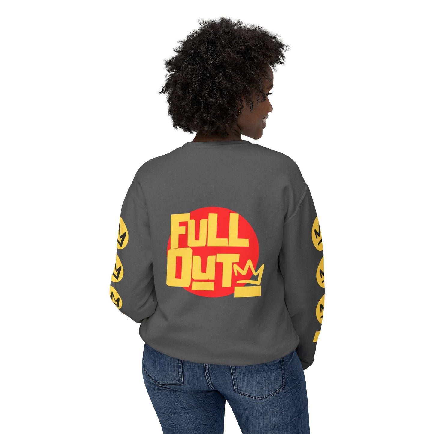 "Full Out" Lightweight Crewneck Sweatshirt – Unisex Streetwear Pullover from the Full Out Premium Collection