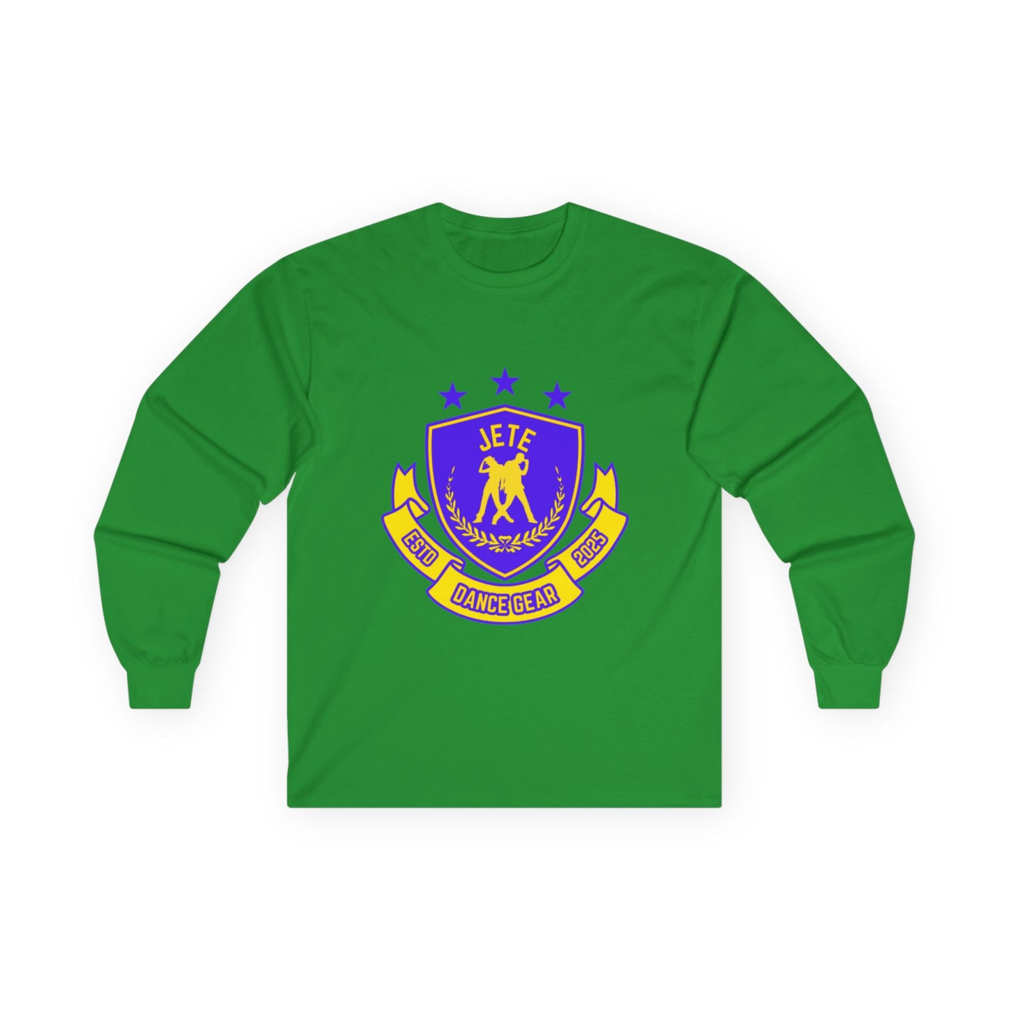 "Jeté Dance Gear" Unisex Long Sleeve Tee – Collegiate-Inspired Dance Shirt for Dancers, Teams & Studio Spirit Wear