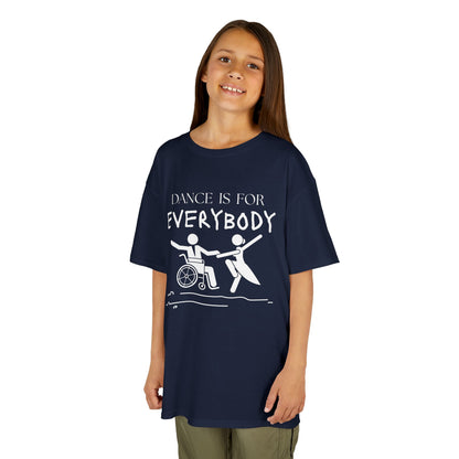 “Dance Is for Everybody” Youth Short Sleeve Tee – Inclusive Dance T-Shirt for Kids & Teens, Personalized with Name or Studio