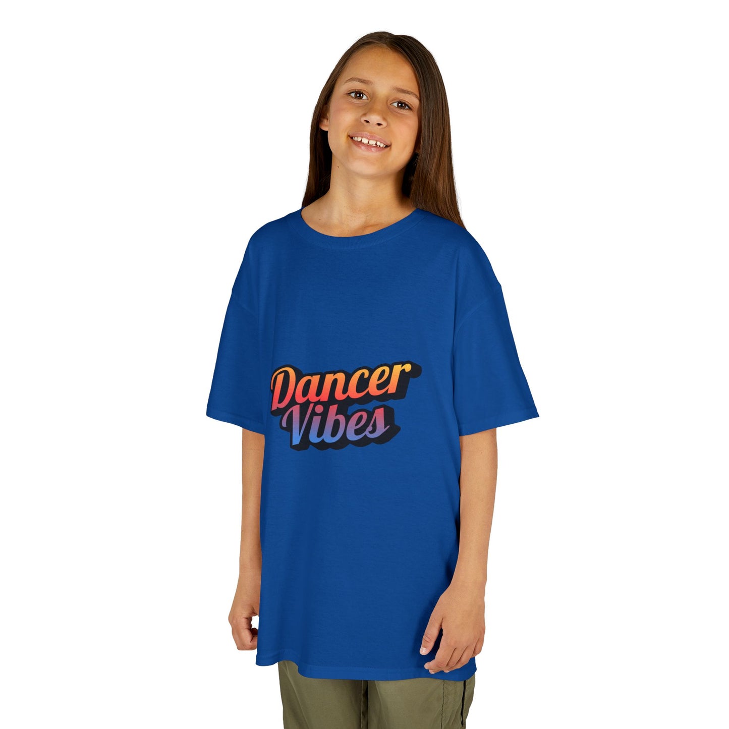 “Dancer Vibes” Colorful Graphic Tee for Kids | Dance-Themed Short Sleeve Shirt - Youth Dance T-Shirt