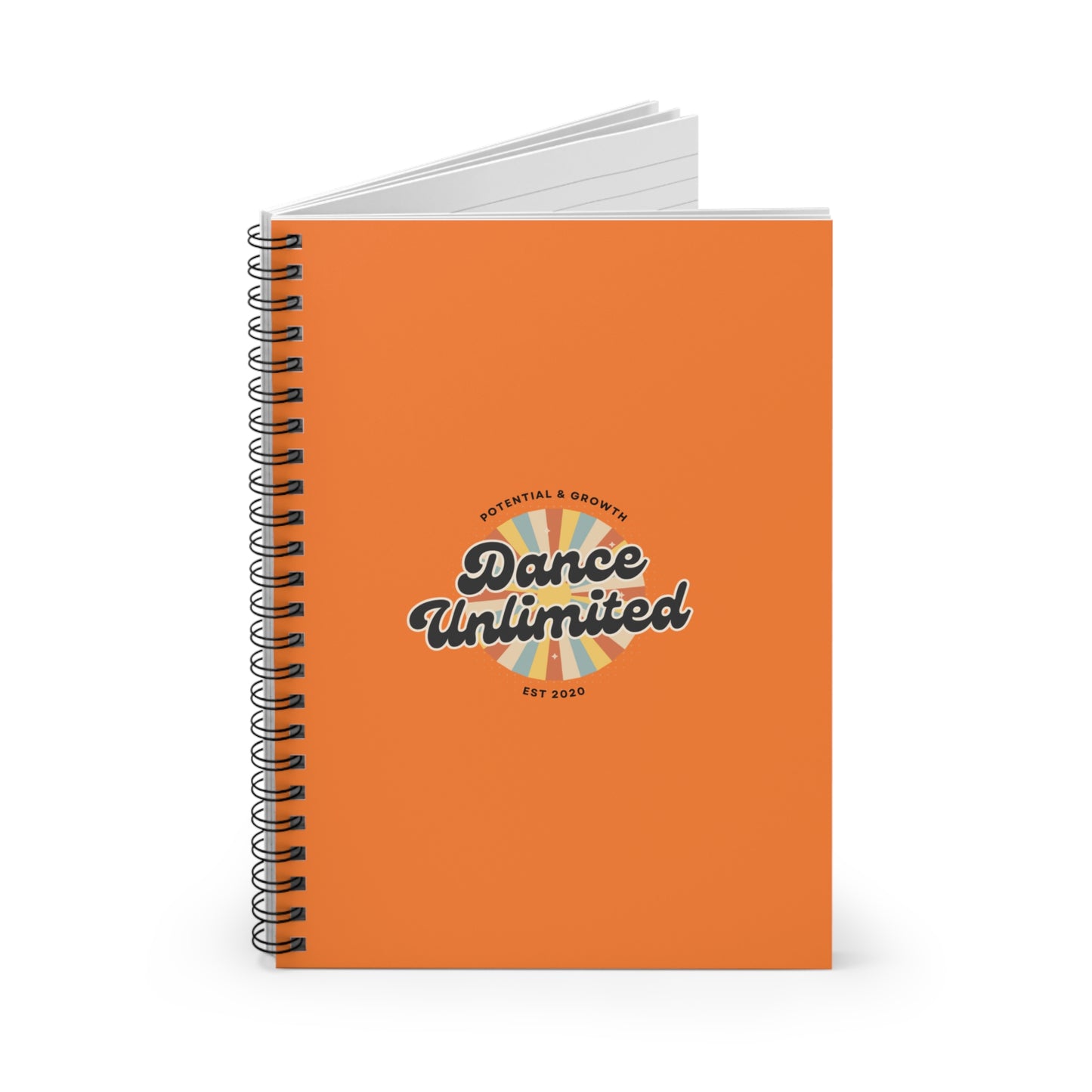 "Dance Unlimited – Potential & Growth" Spiral Notebook – Retro Dance Journal for Dancers, Students & Creative Goal Setters