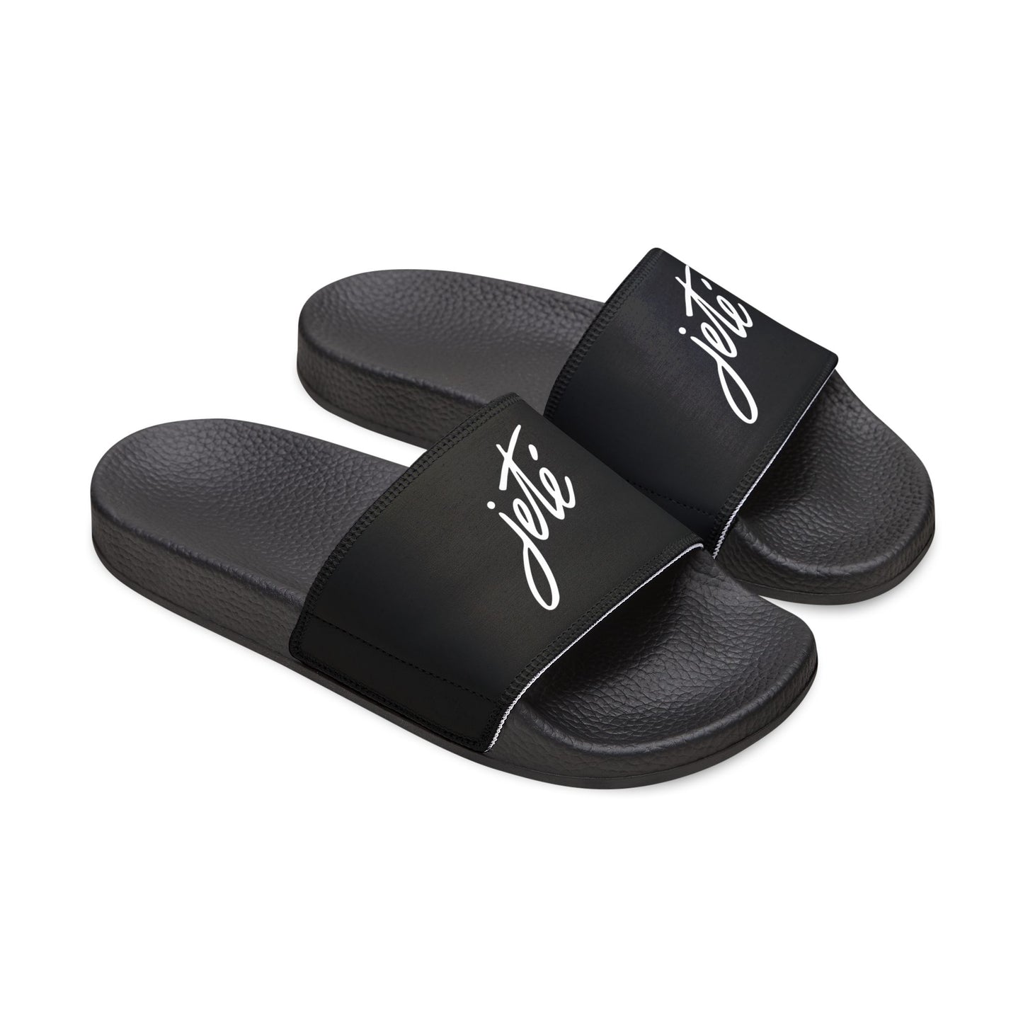 WOMEN'S SIZES - “Jeté” Official Logo Dance -Inspired Custom Footwear | Women’s Sandal Slides with Removable Straps