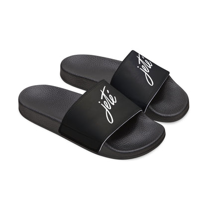 WOMEN'S SIZES - “Jeté” Official Logo Dance -Inspired Custom Footwear | Women’s Sandal Slides with Removable Straps
