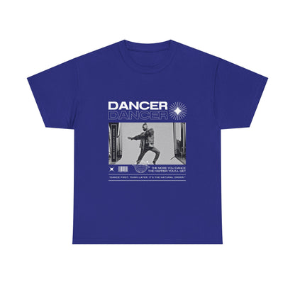 "Dancer "Jazz Pose Unisex Heavy Cotton Tee – Streetwear-Inspired Jazz Dance Graphic T-Shirt for Performers