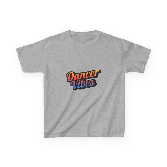 “Dancer Vibes” Colorful Graphic Tee for Kids | Dance-Themed Short Sleeve Shirt - Youth Dance T-Shirt