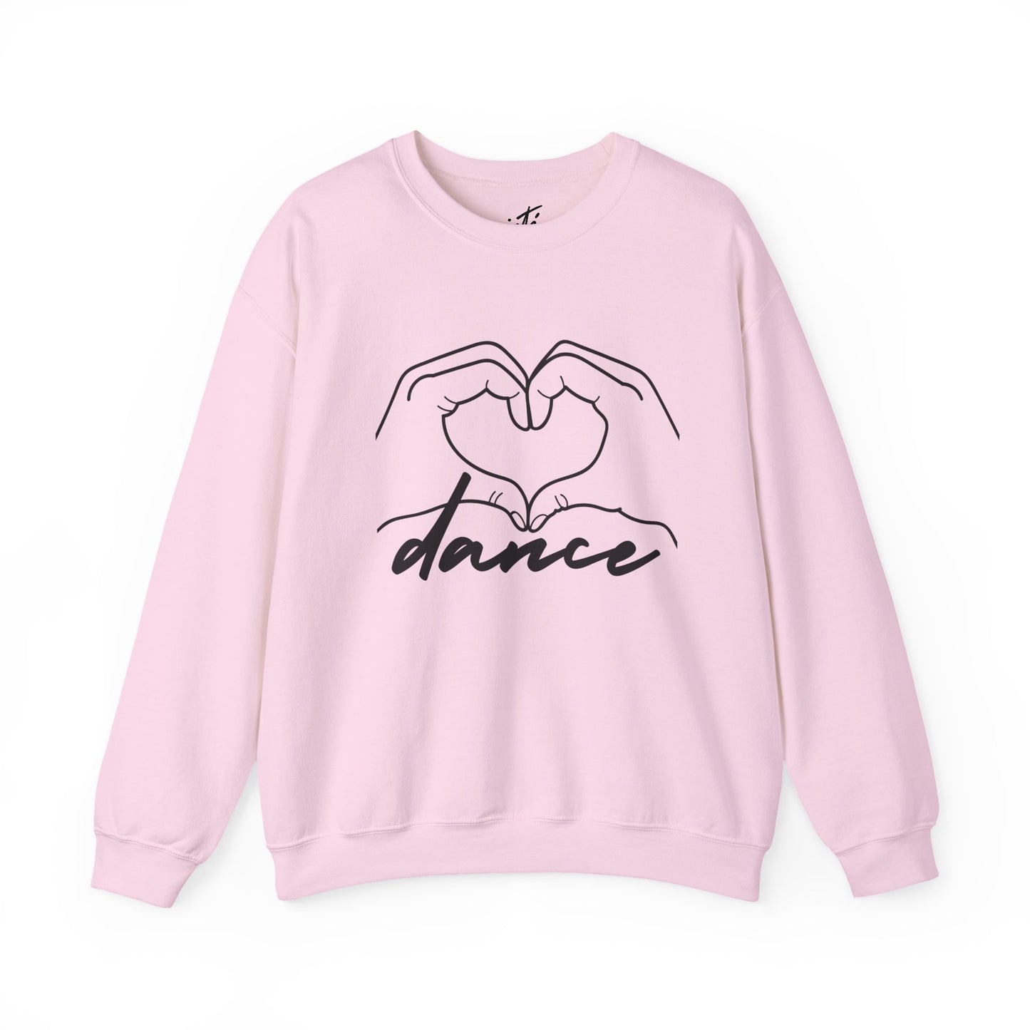 Dance Heart Hands Unisex Crewneck Sweatshirt – Hand Heart Graphic Dance Lover Pullover