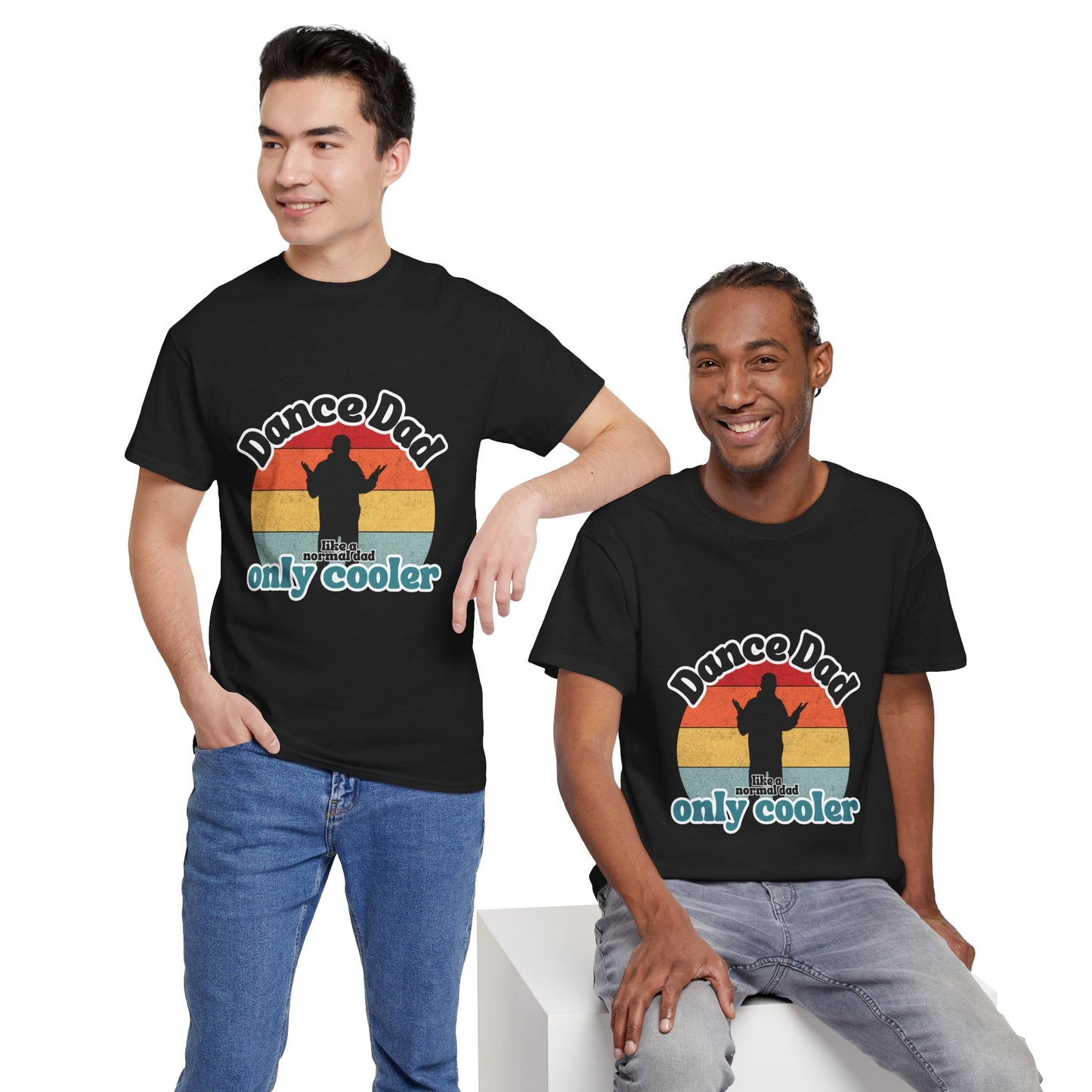"Dance Dad" Unisex Heavy Cotton Tee – Funny Retro Dance Shirt for Cool Dads