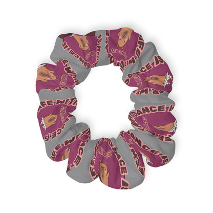 “Life Without Dance Is Pointeless” Scrunchie – Funny Ballet Pun Hair Accessory with Cute Dancing Capybara Graphic