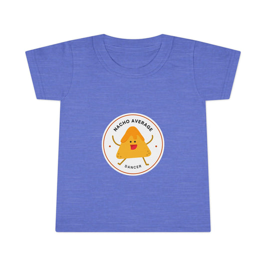 "Nacho Average Dancer" Toddler Dance T-Shirt – Cute Nacho Graphic Short Sleeve Tee for Kids